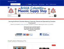 Tablet Screenshot of bc.masonicsupply.ca
